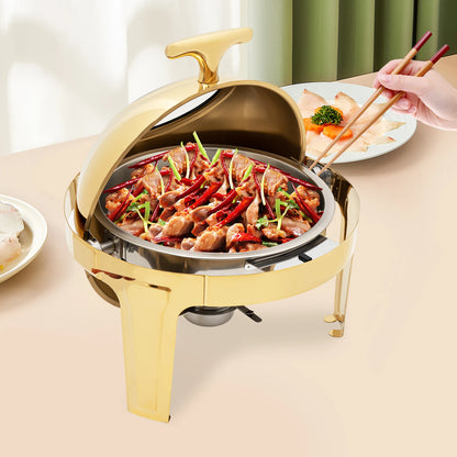 Chafing Dish Buffet Set, Roll Top Stainless Steel