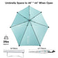 G4Free UPF 50+ Adjustable Chair Umbrella XL with Universal Clamp UV Protection Sun Shade Umbrella for Beach Chair, Stroller, Wh