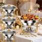 2/4 Pack 5L Chafing Dish Buffet Set with Glass Lids