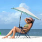 G4Free UPF 50+ Adjustable Chair Umbrella XL with Universal Clamp UV Protection Sun Shade Umbrella for Beach Chair, Stroller, Wh