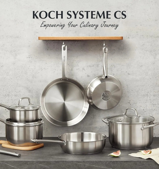 KOCH SYSTEME CS 10 Piece Stainless Steel Pots and Pans Set,