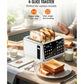 4 Slice Touchscreen Smart Digital Toaster, Memory Function, Single-Slot, 1800W, Wide Slots for Bagels, Bread, Stainless Steel