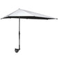 G4Free UPF 50+ Adjustable Chair Umbrella XL with Universal Clamp UV Protection Sun Shade Umbrella for Beach Chair, Stroller, Wh