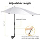 G4Free UPF 50+ Adjustable Chair Umbrella XL with Universal Clamp UV Protection Sun Shade Umbrella for Beach Chair, Stroller, Wh