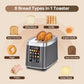 2-Slice Touch Screen Toaster with Auto Lift Stainless Steel Cool-Touch Toaster 8 Bread Settings 5 Shade Levels 1200W High Power