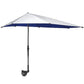 G4Free UPF 50+ Adjustable Chair Umbrella XL with Universal Clamp UV Protection Sun Shade Umbrella for Beach Chair, Stroller, Wh