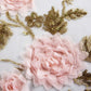 Vintage Lace UV Sun Parasol Folding 3D Flower Embroidery Umbrella