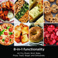 Ninja Air Fryer Toaster Oven Combo   8-in-1 Functionality   Flip Up & Away for Storage Space   Air Fry Basket, Sheet Pan